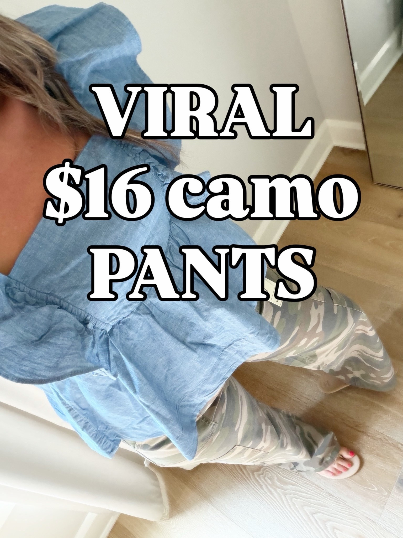 Viral $16 camo pants // wearing medium long // they are stretchy // fall fashion