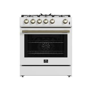 Forno Leonardo Espresso 30 in. White Slide-in Gas Range 5-Burners FFSGS1116-30WHT - The Home Depo... | The Home Depot