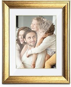 TWING Picture Frame Gold Displays 8x10 Photo Frame with Mat or 11x14 Without Mat,Made of Plexigla... | Amazon (US)