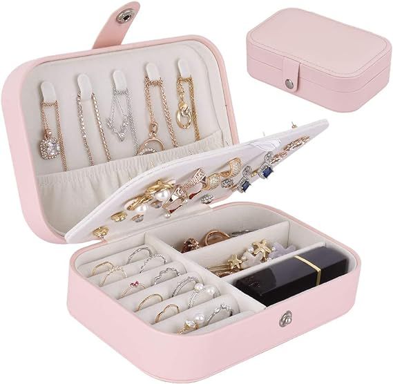 homchen Travel Jewelry Organiser Cases, Jewelry Storage Box for Necklace, Earrings, Rings, Bracel... | Amazon (US)