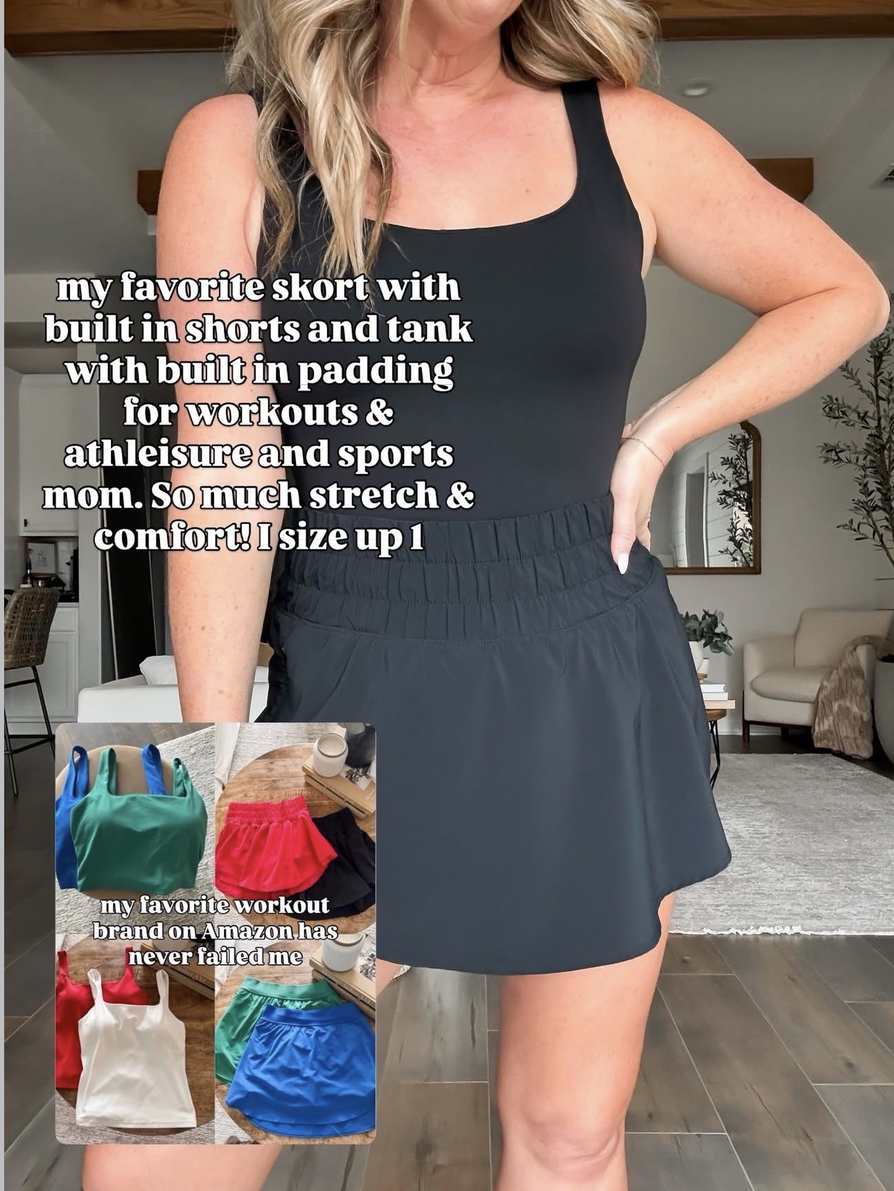 One of my favorite activewear brands on Amazon! Look for less finds.

Workout wear, comfortable style, skort, sports bra, athleisure, everyday style, Amazon basics, affordable finds, pickleball, tennis, walking, mom style, tank top, shorts, CRZ Yoga, Amazon finds. 

 #LTKootd #LTKfitnessgoals #LTKActive