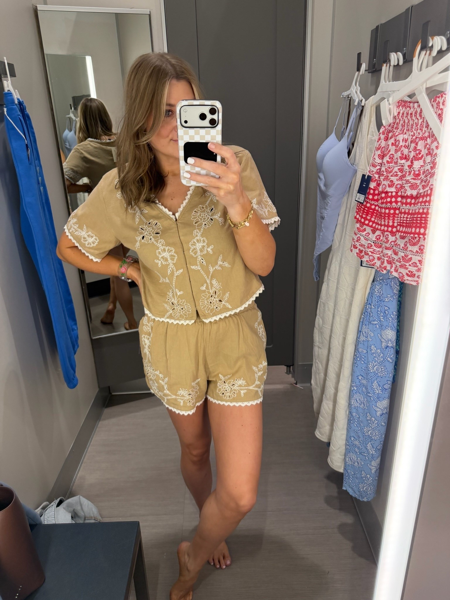 This embroidered matching set is such a cute and easy outfit for spring and summer. I love the neutral color and pretty details, it’s perfect for vacation, brunch, or any warm weather plans.

embroidered matching set, neutral two piece set, spring outfit idea, casual brunch outfit, vacation outfit for women, feminine summer style, lightweight summer outfit, warm weather outfit idea, effortless casual look, chic everyday outfit, SavannahK

#LTKSeasonal #LTKgrwm #LTKootd