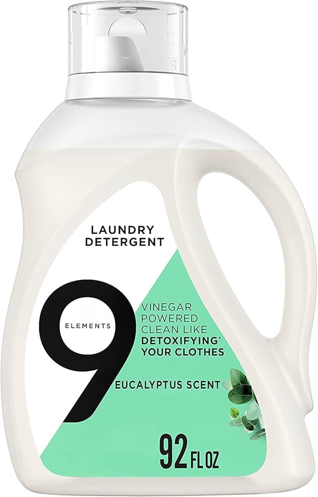 9 Elements Natural Laundry Detergent Liquid Soap, Eucalyptus Scent, Vinegar Powered, 92 Fl Oz, 1 ... | Amazon (US)