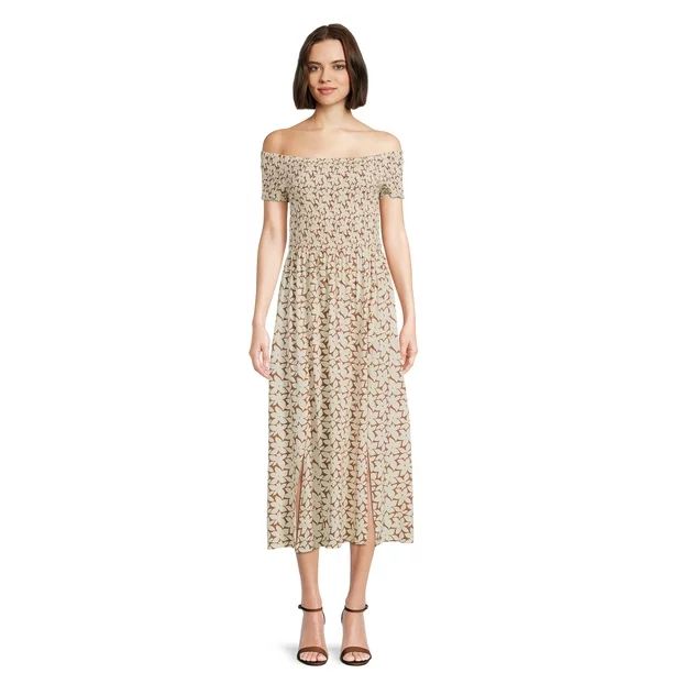 Nine.Eight Women's Off The Shoulder Smocked Dress | Walmart (US)