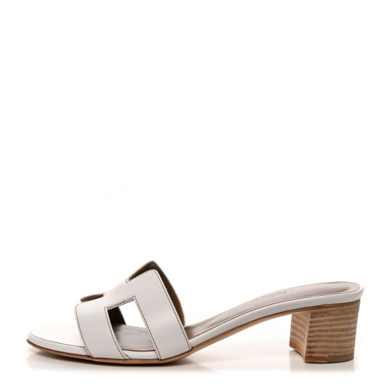 Calfskin Oasis Sandals 37.5 White | FASHIONPHILE (US)