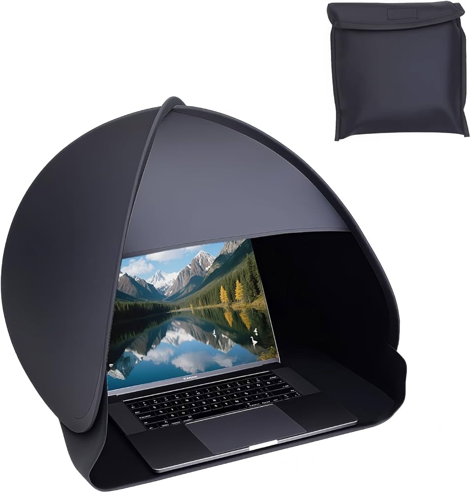 Portable Sun Shade for Working Outside - Up to 18" UV Shield & Sun Tent | Foldable Outdoor Comput... | Amazon (US)