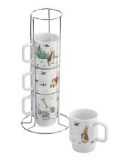 Peter Rabbit Set Of 4 Stacking Mugs | TJ Maxx