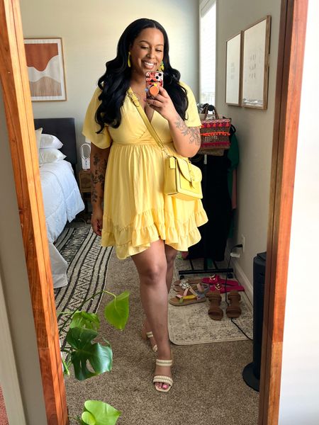 Monochromatic Yellow Look 💛
Yellow Amazon Dress XXL
Yellow Coach Bag
Pineapple Earrings
Heeled Mules from Target
Sensationnel Angel Face Wig (Cut into a U Part Wig) 

#LTKunder50 #LTKcurves #LTKstyletip