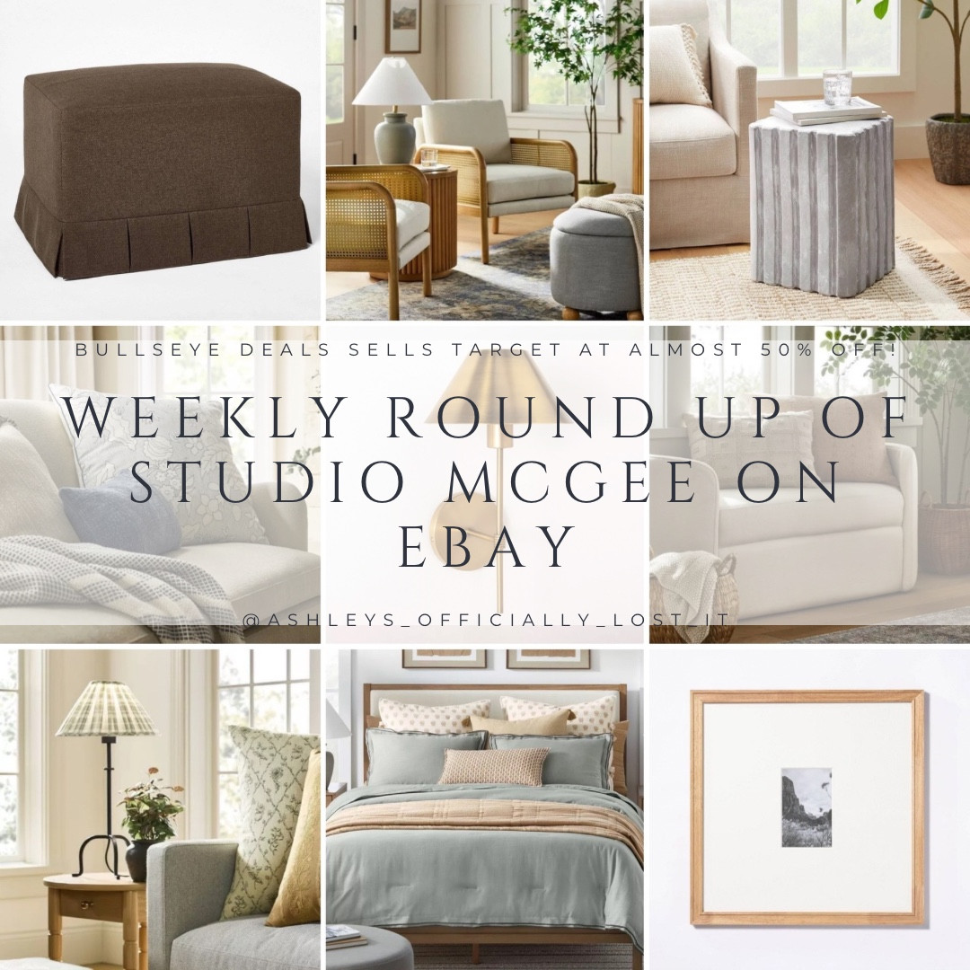 If you haven’t checked out Bullseye Deals on EBay yet, make now the time you do! So they’re an authorized Target seller and they sell all things Target at a fraction of the in store price. Most items are brand new with the occasional open box for a chance at even bigger savings!  And yes, they sell Studio McGee!  I rounded up some of my favorite finds this week! Picture frames, lamps, throw pillows, ottomans, side tables, bedding! So many great finds! Perfect for a living room refresh! 




#transitionaldesign #homedecor #studiomcgee #targetstyle #mcgeeandco #neutraldesign #affordabledecor

#LTKSaleAlert #LTKHome #LTKFindsUnder50