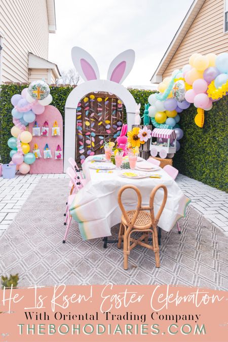Throw a pastel Easter celebration for friends and family this coming holiday with all the party supplies found in one place. The bunny ear arch puts this Easter Party over the top don’t you think?! Easter eggs, Easter baskets, Easter tablescapes, Easter decor can be pieced together easily!  

#LTKparties #LTKkids #LTKSeasonal