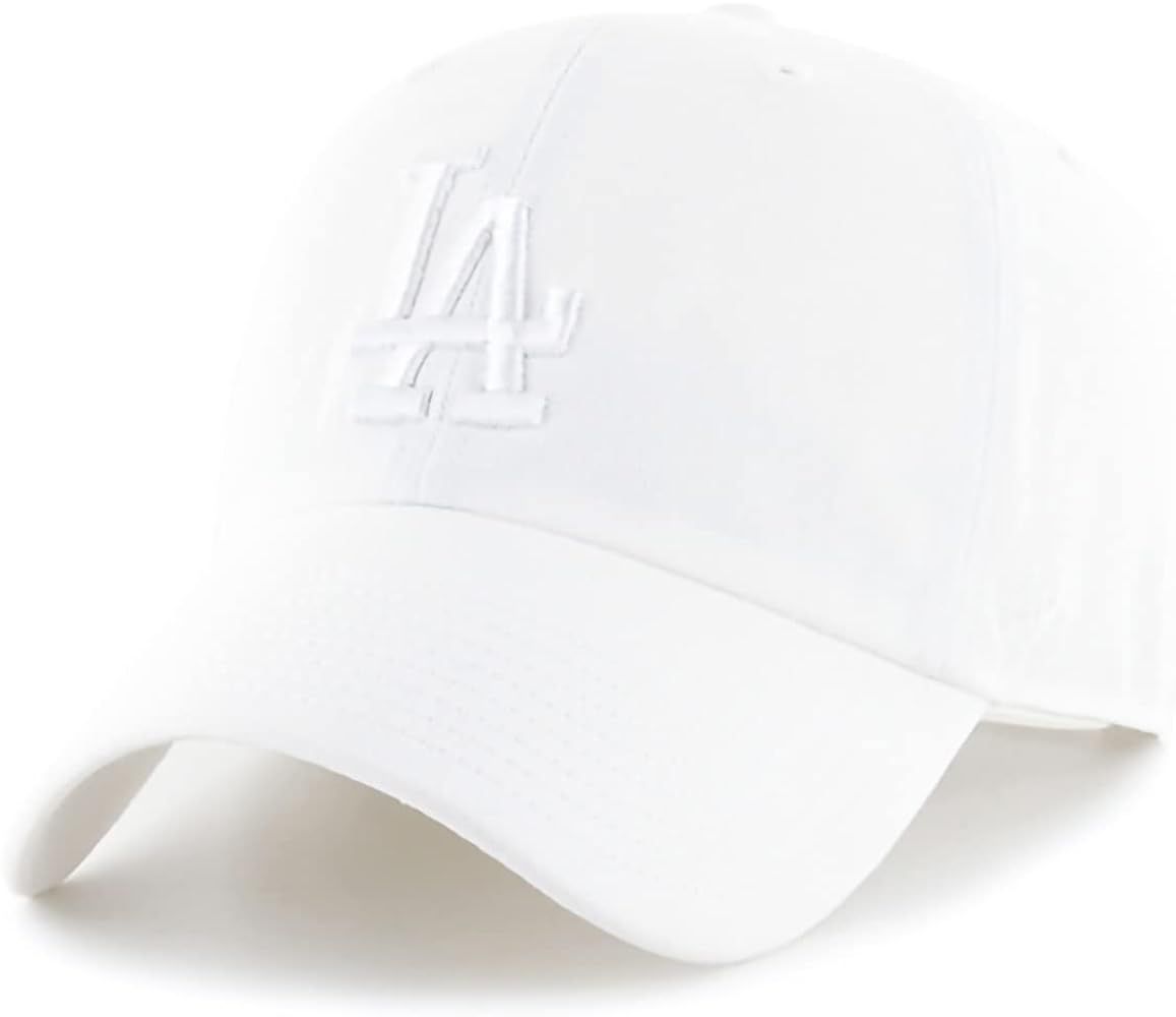 '47 MLB White/White Clean Up Adjustable Hat Cap, Adult One Size (Los Angeles Dodgers White/White) | Amazon (US)