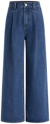 CIDER Jeans for Women High Waist Wide Leg Jeans Straight Leg Trousers Baggy Denim Pants with Pock... | Amazon (US)