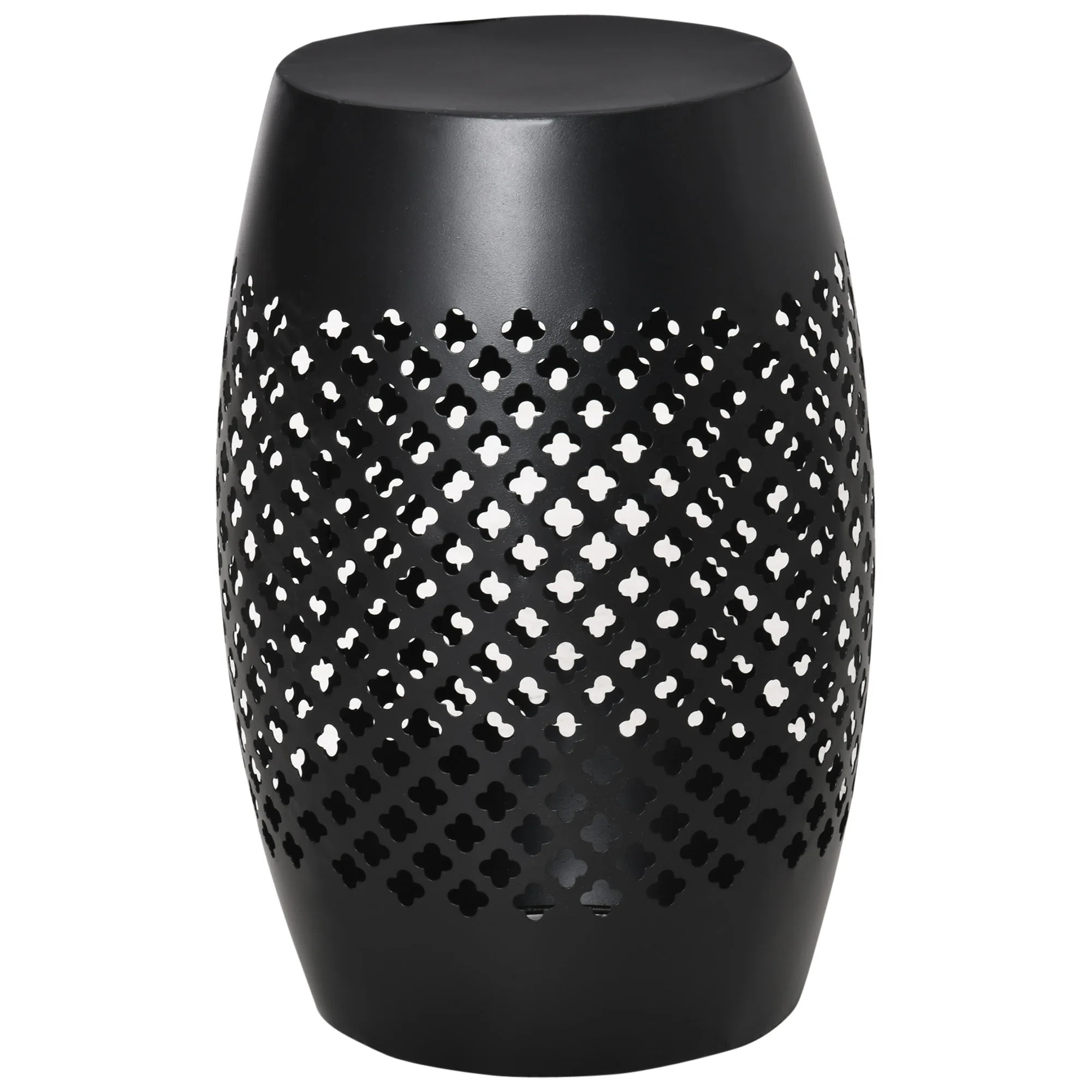 Mistana\u2122 Evatt 12.5" Steel Patio End Table, Round Hollow Drum Side Table, Accent Table for I... | Wayfair North America