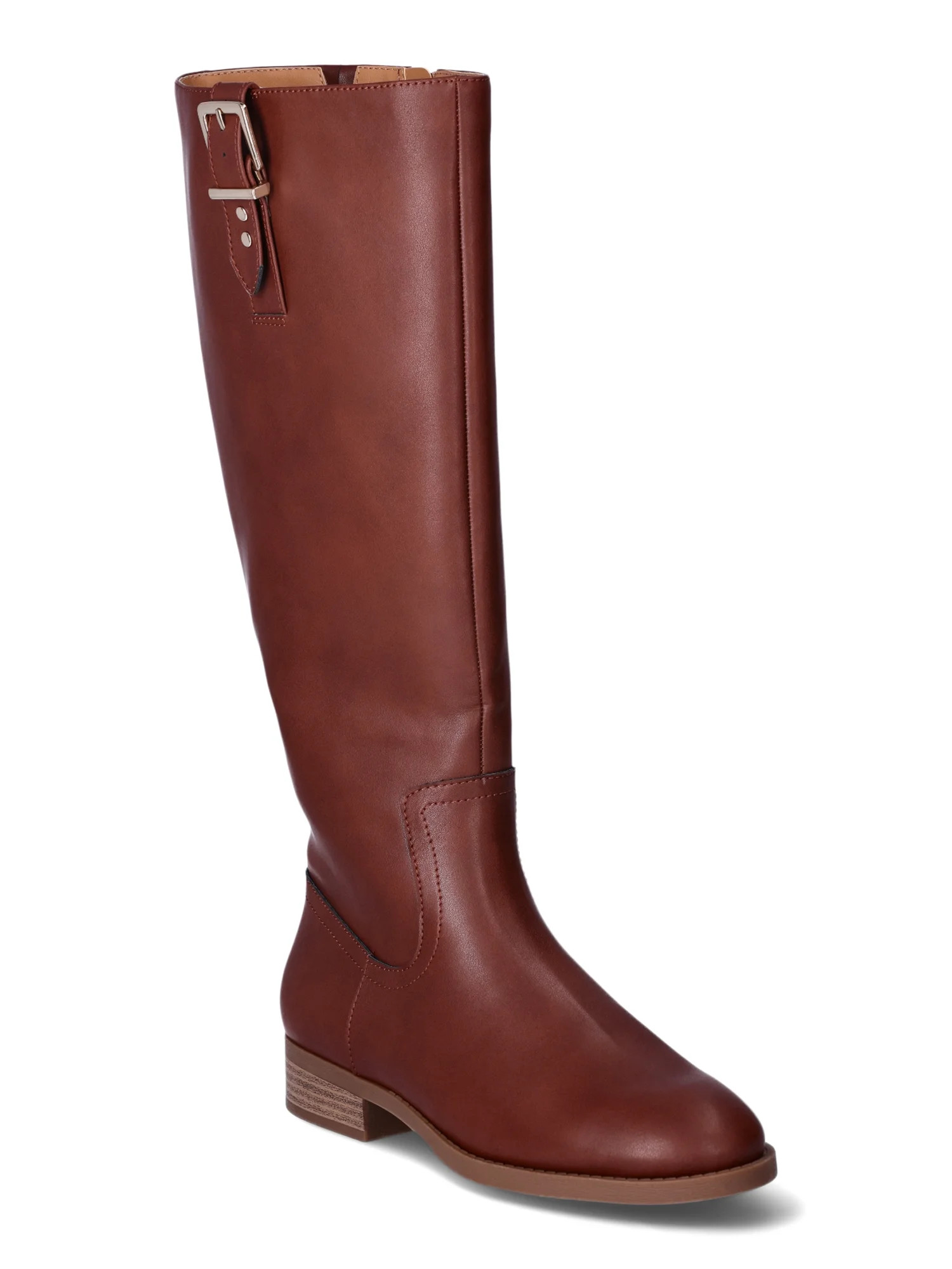 Time and Tru Women's Riding Boots, Wide Width Available - Walmart.com | Walmart (US)
