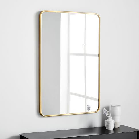 Streamline Metal Rounded Edge Wall Mirror | West Elm (US)