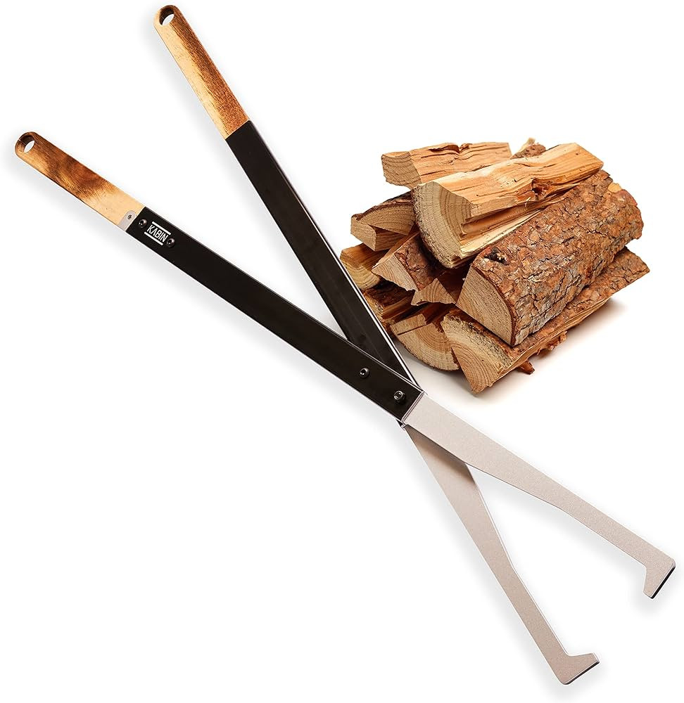 KABIN Fire Tong Log Grabber – Extra Long Firewood Claw Tongs for Fireplace, Outdoor Campfire, F... | Amazon (US)