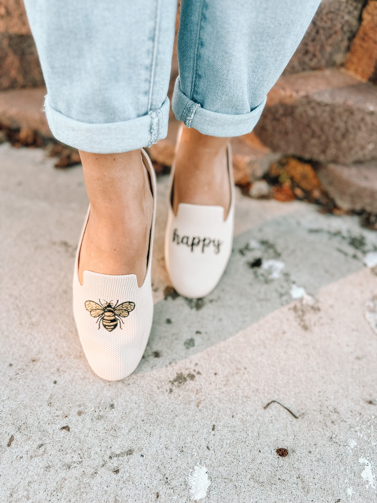 Bee happy loafers. Light beige shoes. Shoe lover  

#LTKshoecrush #LTKSeasonal #LTKGiftGuide