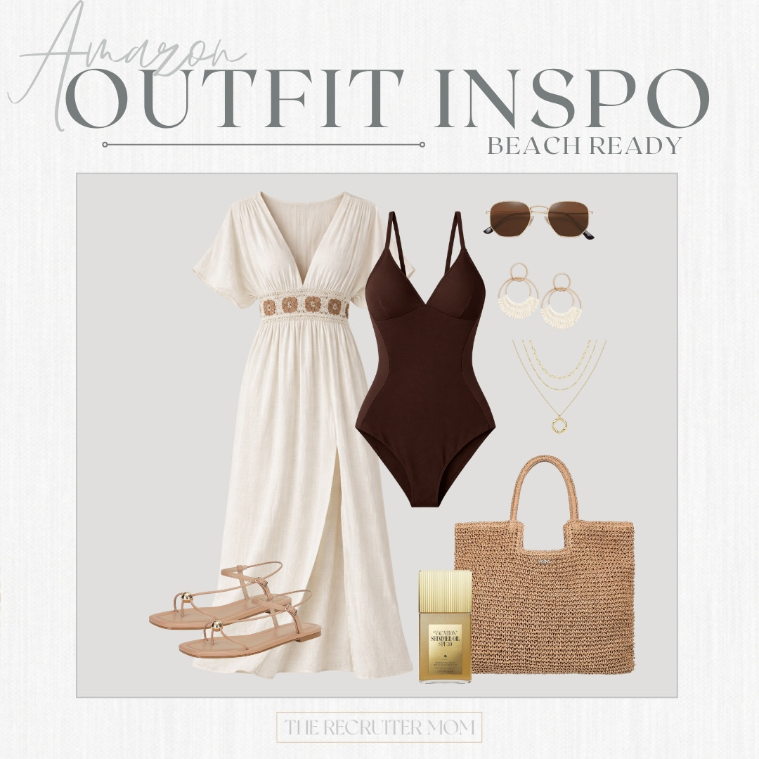 Amazon Cream Boho Coverup with Full Coverage Waist Defining Brown Swimsuit #travelready #resortwear2026 

 

#LTKSeasonal #LTKMidsize #LTKTravel