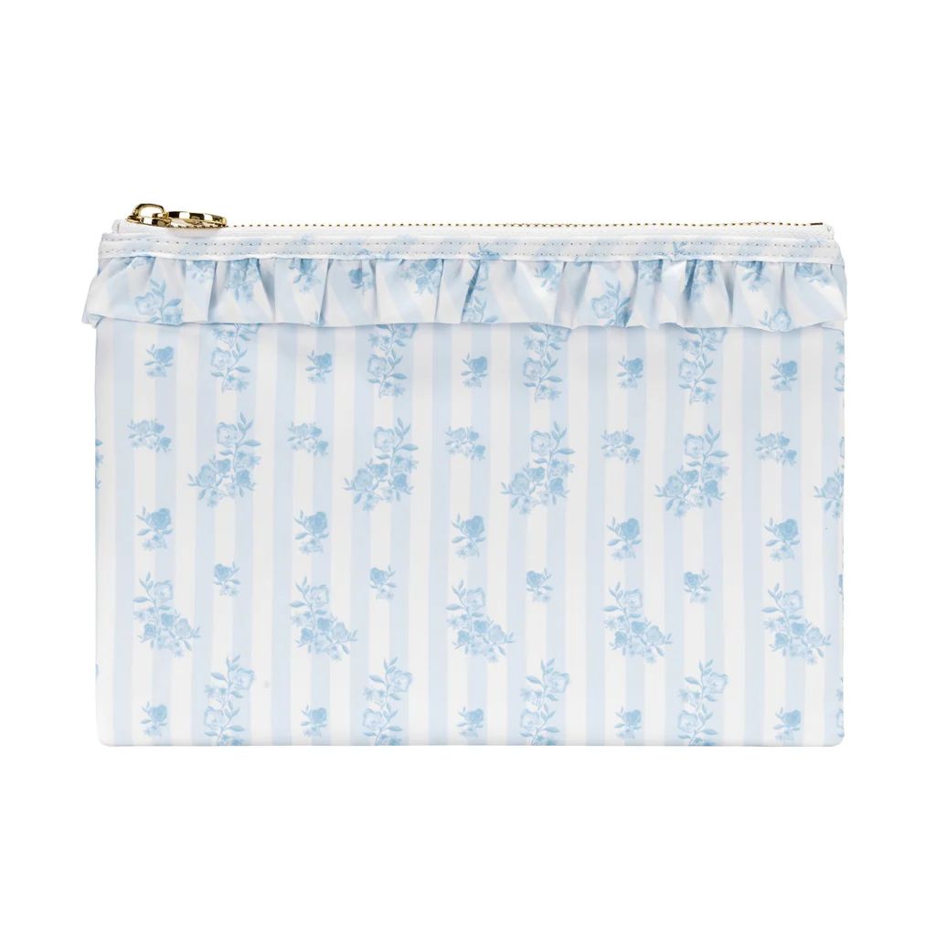 High Tea Printed Ruffle Flat Pouch | Stoney Clover Lane