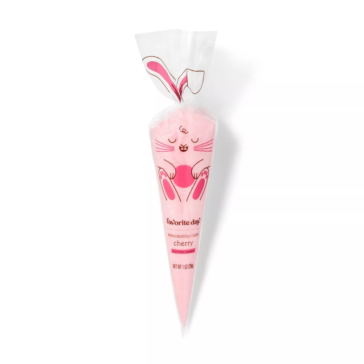 Spring Bunny Easter Cotton Candy Cone Cherry - 1oz - Favorite Day™ | Target