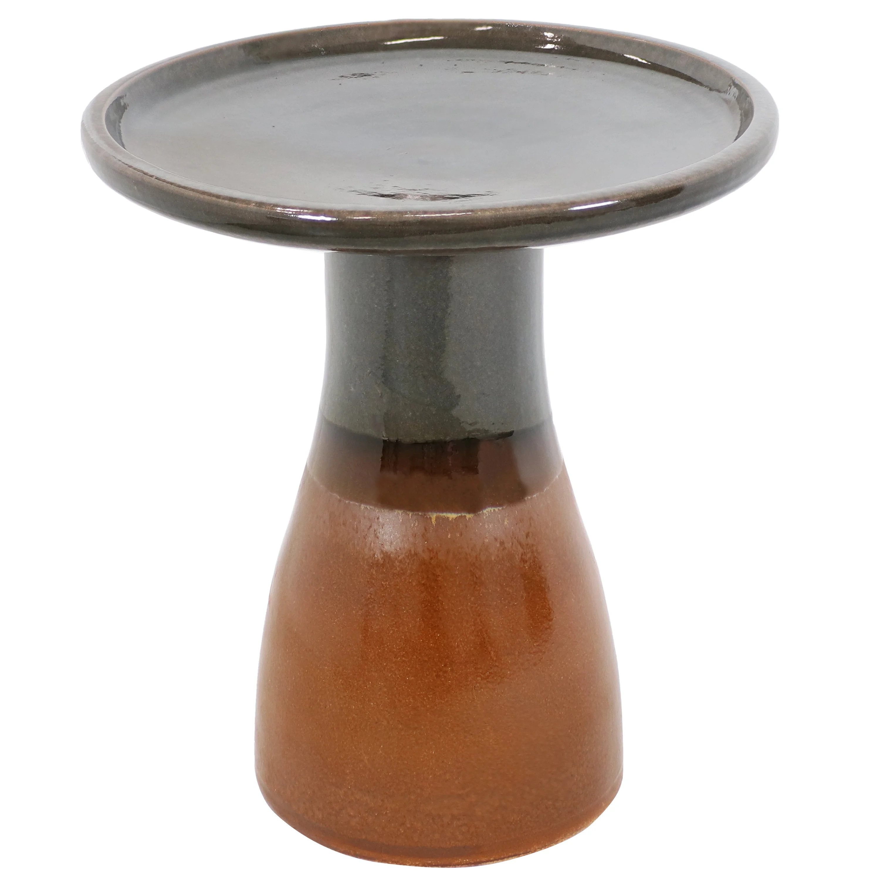 Sunnydaze Glazed Ceramic Outdoor Bird Bath - 18" - Dusty Rose - Walmart.com | Walmart (US)