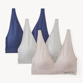 Seamless Heather Bra, 3-Pack | Nautica