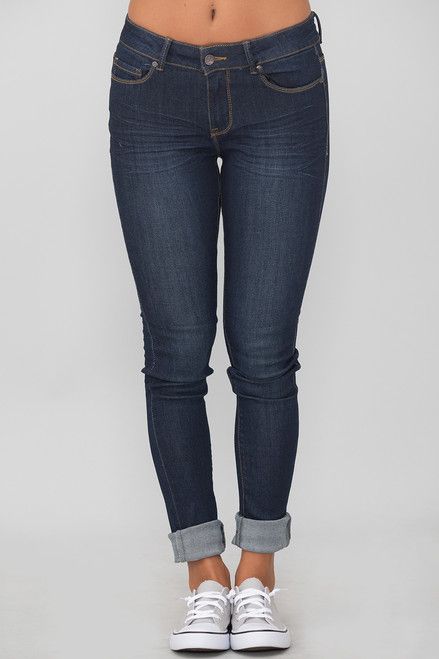 The Amelia Dark Wash Skinny Jeans | The Pink Lily Boutique