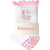 Pilates Grip Yoga Socks For Women Barre Socks Cute Athletic Non Slip Sock Crew For Workout Hospit... | Amazon (US)