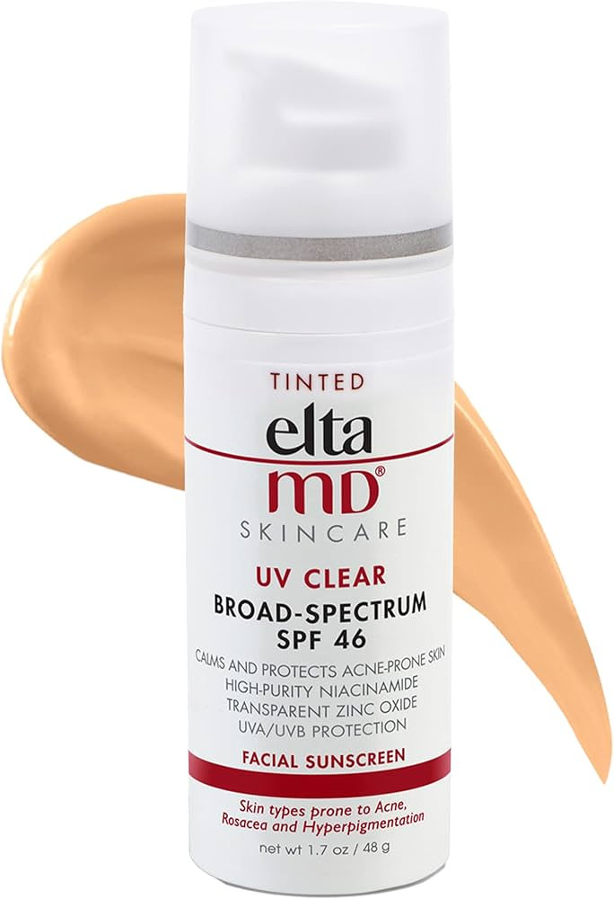 EltaMD UV Clear SPF 46 Tinted Face Sunscreen, Broad Spectrum Sunscreen for Sensitive Skin and Acn... | Amazon (US)