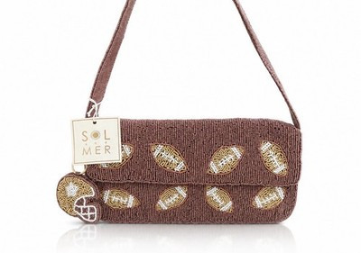 Football Beaded Shoulder Bag by Sol and Mer Brand New with Tags | eBay US
