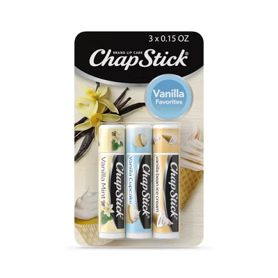 Chapstick Vanilla Favorites Lip Balm - Vanilla Mint, Vanilla Cupcake and Vanilla Bean Ice Cream F... | Target
