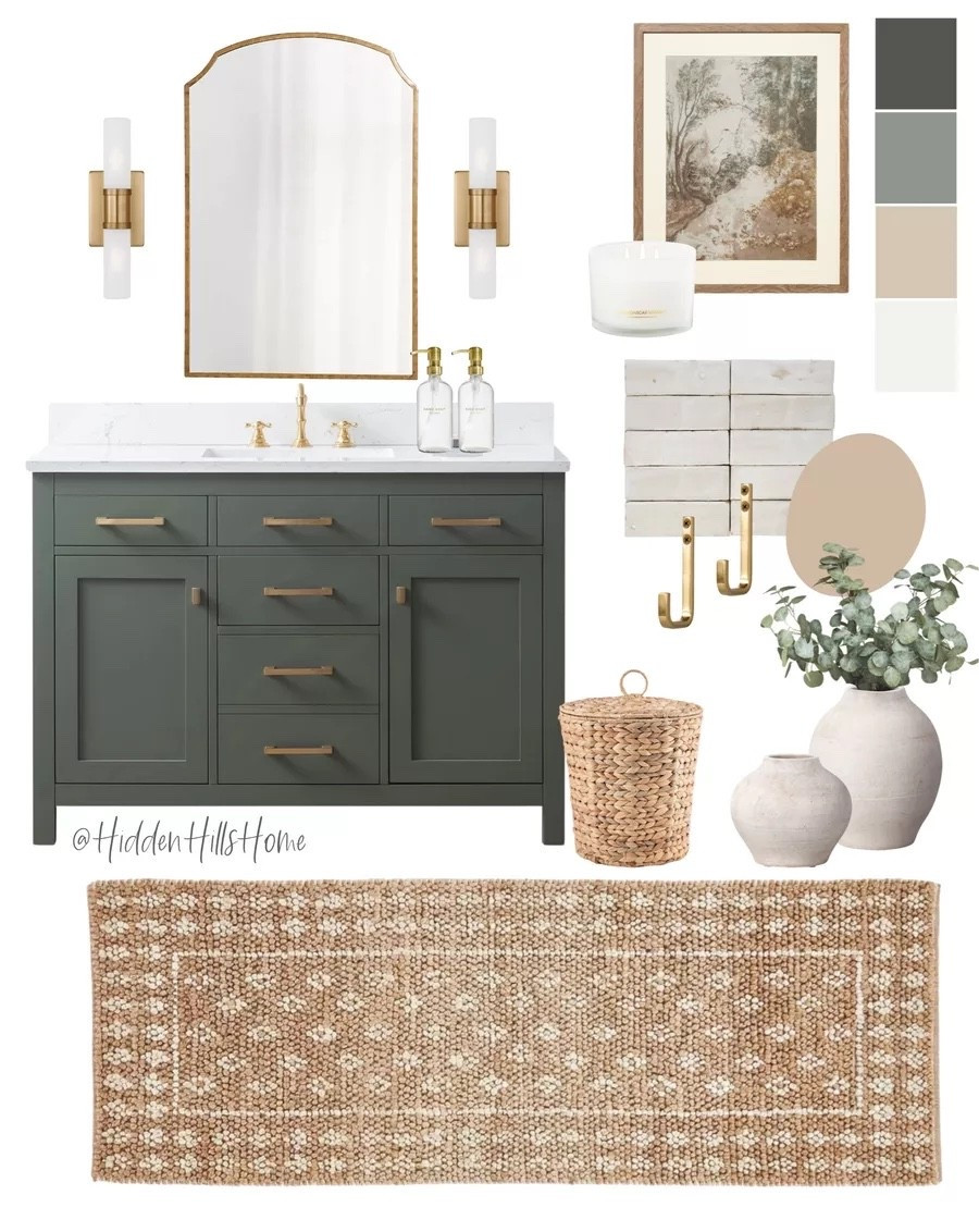 Bathroom decor,  bathroom design ideas, bathroom vanity, bathroom inspiration #bathroom Wall Color is SW beige 

#LTKSeasonal #LTKSaleAlert #LTKHome