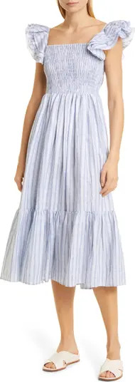 Olympia Smocked Midi Dress | Nordstrom