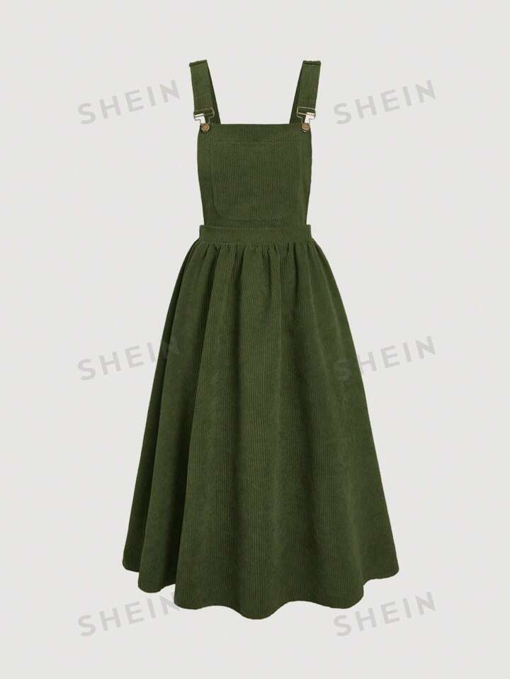 SHEIN MOD Solid Color Women's Suspenders Overall Dress | SHEIN