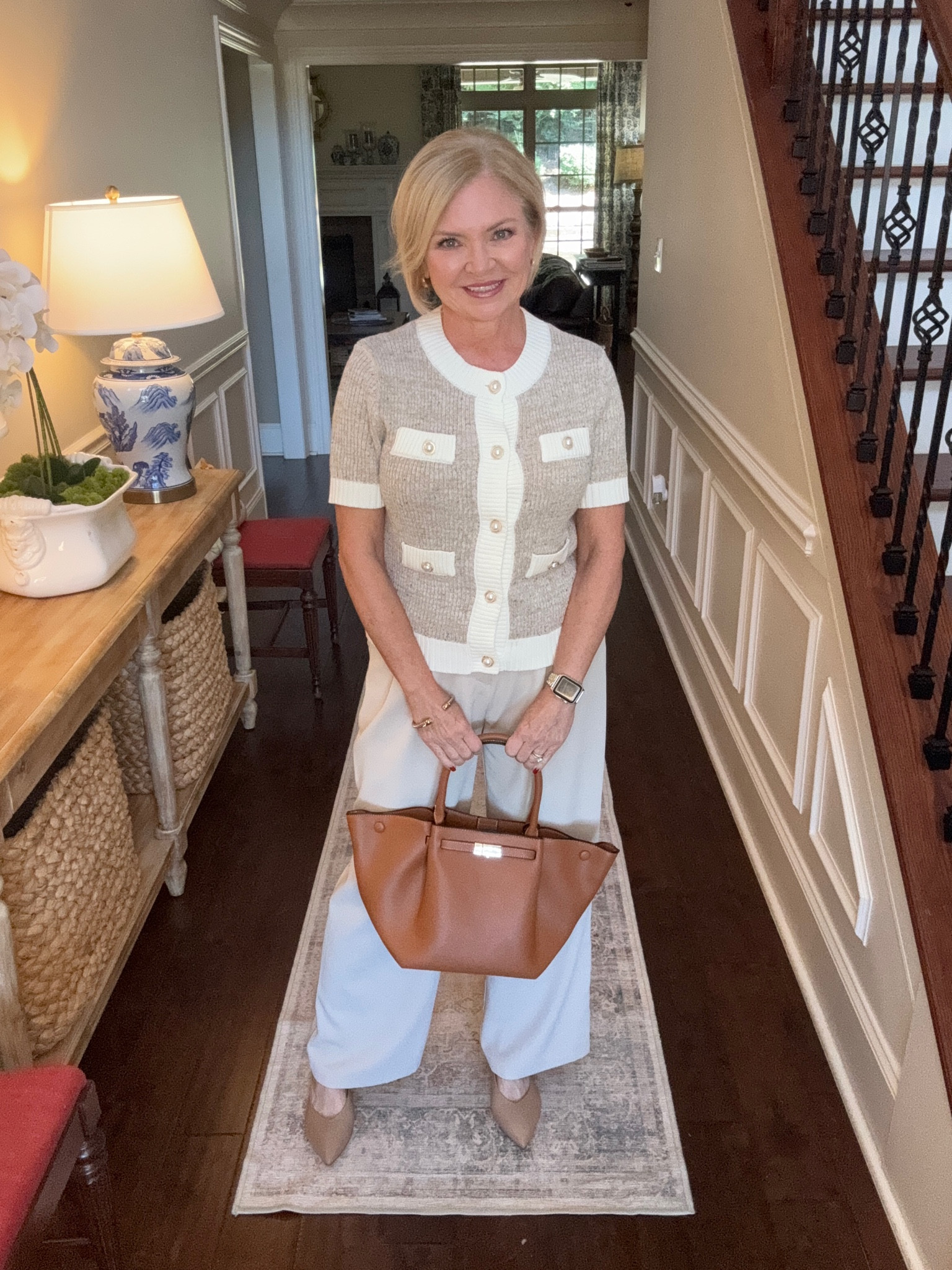 Can you believe this entire outfit is from Amazon fashion? The sweater looks SO much more expensive than it is and is a classic piece you can have in your wardrobe for years to come! The trousers are a modern wide leg without being TOO wide.  They have a beautiful drape and are SO comfortable. The bag is an excellent look for less and I'm impressed with the quality & detail. I'm wearing a Small in the sweater & pants. 

Fall fashion
Sweater
Workwear
Classic style
Petite
Over 50

#LTKStyleTip #LTKxPrimeDay #LTKFindsUnder100