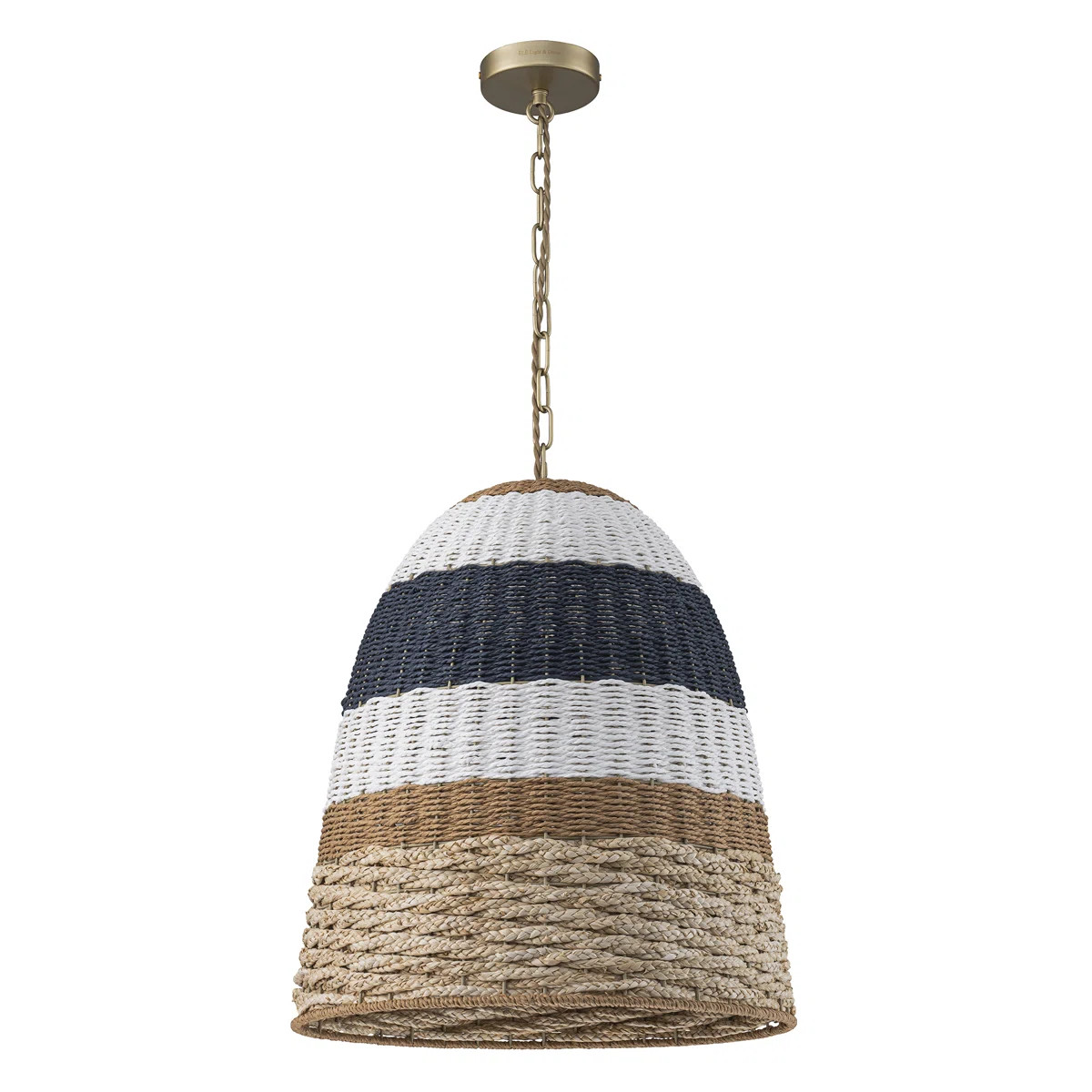 Cleola 3-Light Chandelier Woven Shade Modern/Contemporary Bell Medium Hanging Pendant Light | Wayfair North America