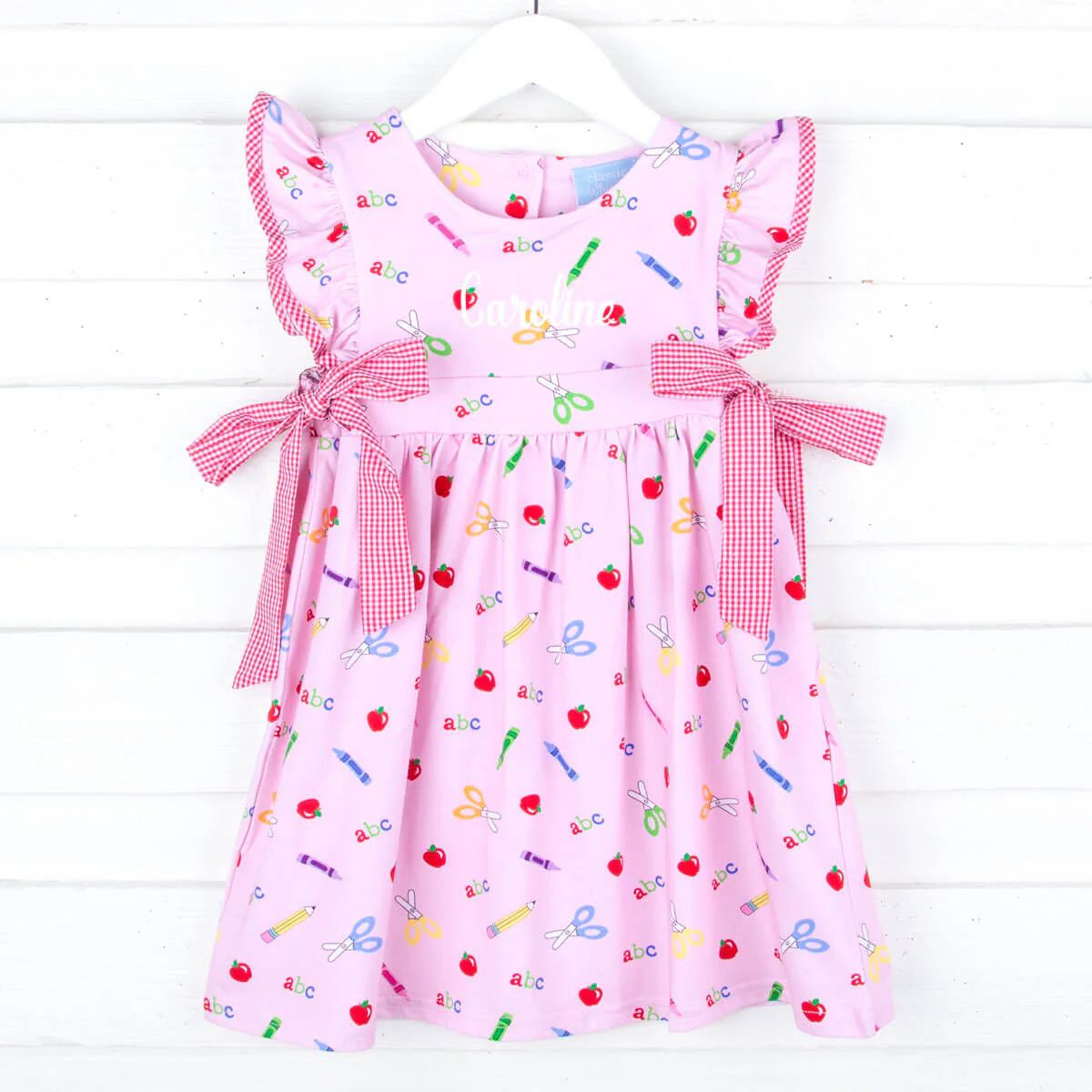 Pink Apple Print Avery Dress | Classic Whimsy