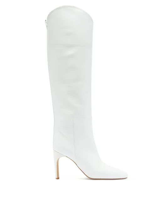 Jil Sander - Nappa-leather Knee-high Boots - Womens - Beige | Matches (US)