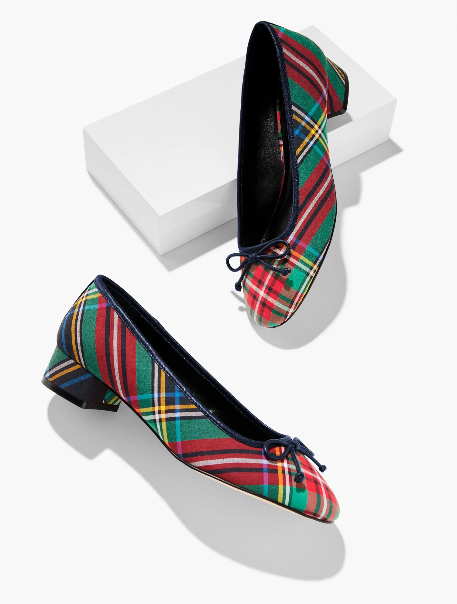 Gabriel Block Heel Pumps - Joyful Tartan | Talbots