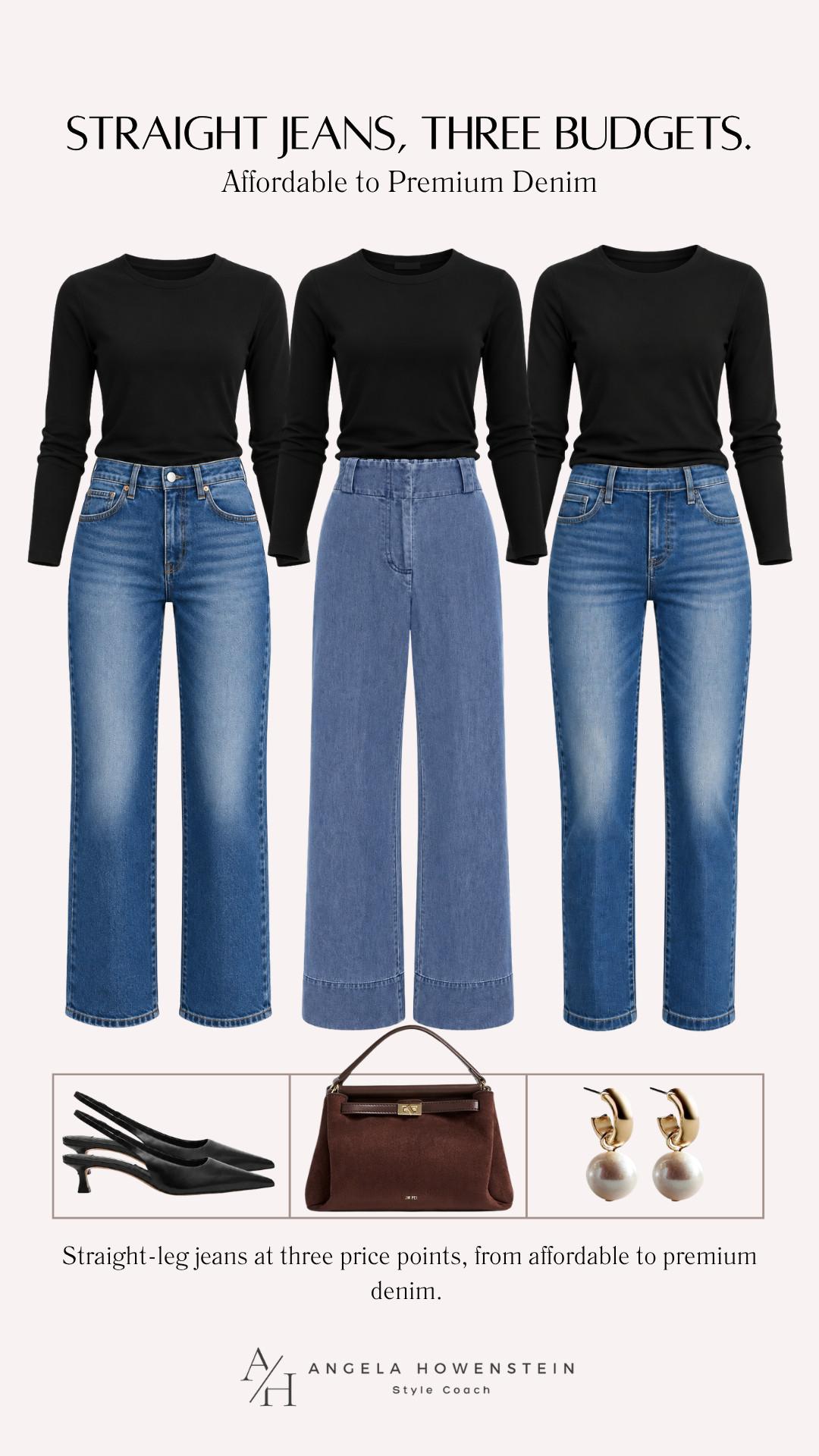 You bought more straight-leg jeans than anything else last week, so let’s compare three options at three different price points! Same simple black top, three denim choices—from Chico’s Pull-On Straight to Levi’s Ribcage Straight Ankle and Brochu Walker Lani. Pick the fit and price point that work best for you.

👩‍💻 LTK PRO TIPS
❤️ Heart = Support my posts ;-)
🔖 Save = Get sale & restock alerts for the things you love!
📋 Lists = Keep favorites organized (List ideas: Christmas, Birthdays, and Vacations!)
📲 Share = Send lists and products to a friend (or your daughters like me).
💬 Comment = Ask me anything, and I’ll answer. ;-) 

 #LTKootd #LTKSeasonal #LTKOver40