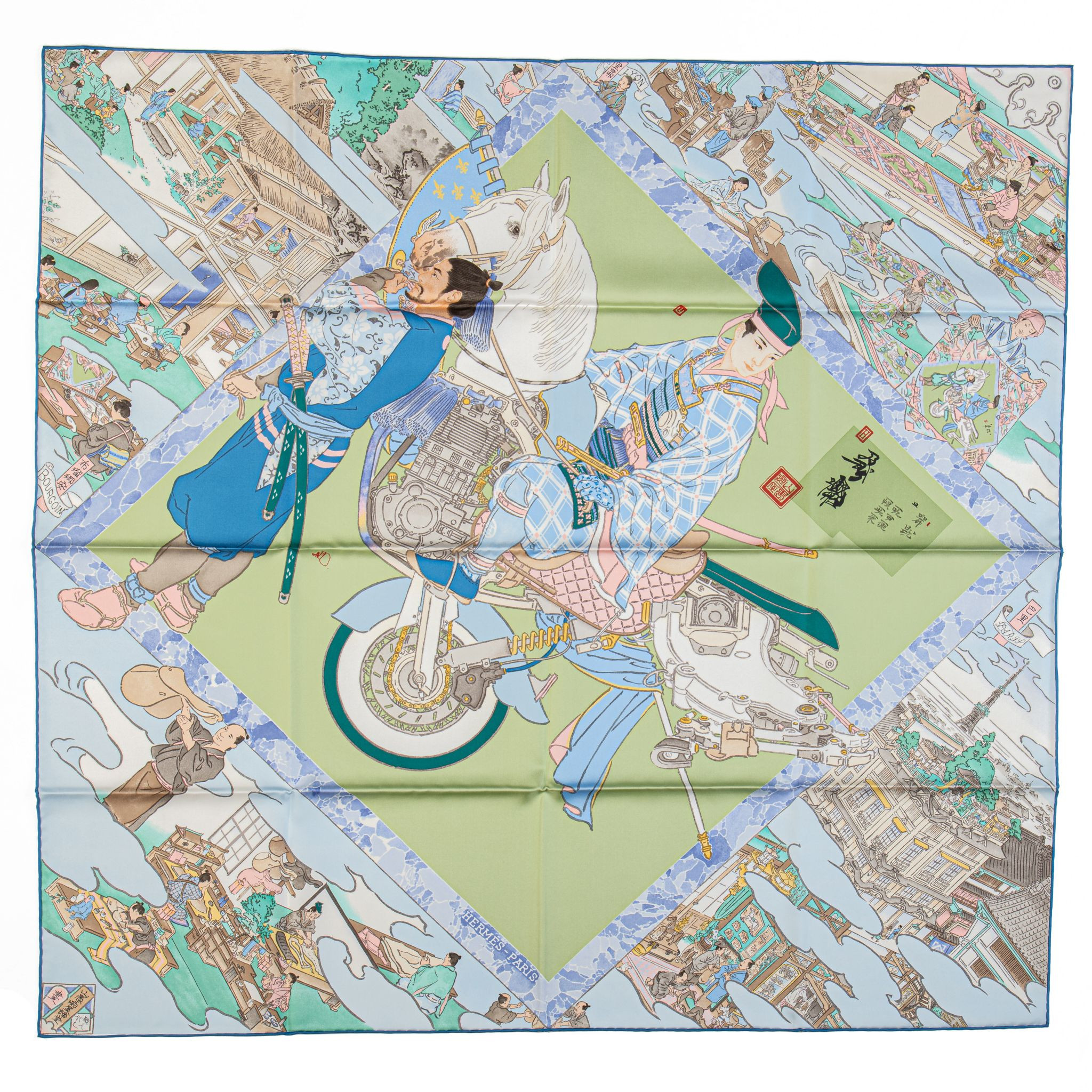 Herm??s Les ArtisansD HermÃ¨s Silk Scarf - Vintage Lux - Green | One Kings Lane