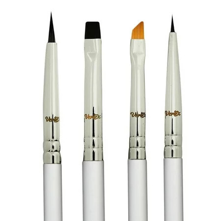Vertex Beauty Eyeliner Brush Set Makeup Brush Pencil Liquid Gel Liner Winged Brushes Small Firm Angled Wing Tip Kit Black Pen Stencils Thin Flat Stencil Perfect Sharpener Cat Eyeshadow Brown Eyebrow | Walmart (US)