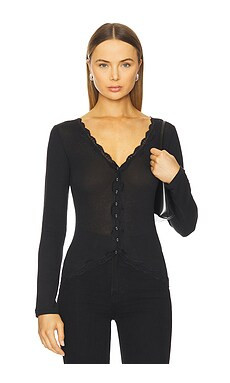 Free People Big Love Cardi in Black from Revolve.com | Revolve Clothing (Global)