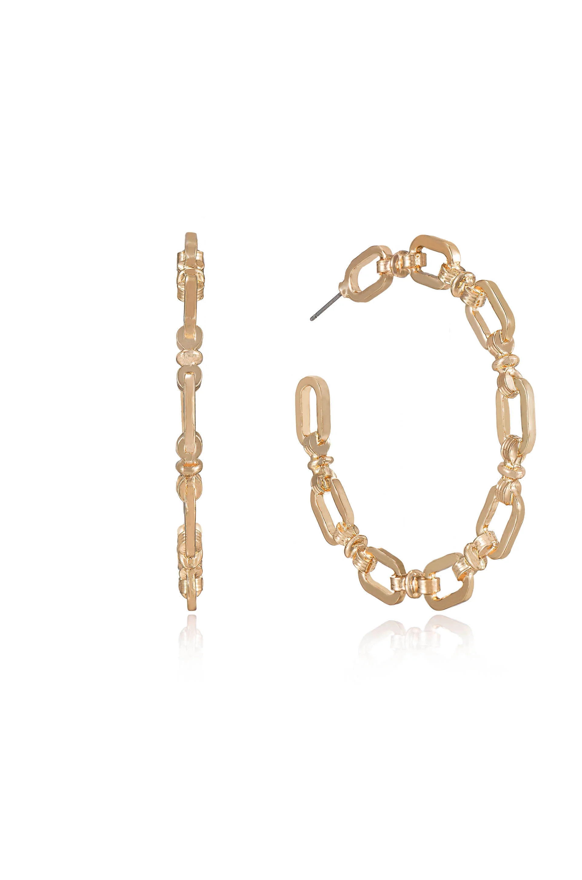Geometry 18k Gold Plated Hoop Earrings | Ettika