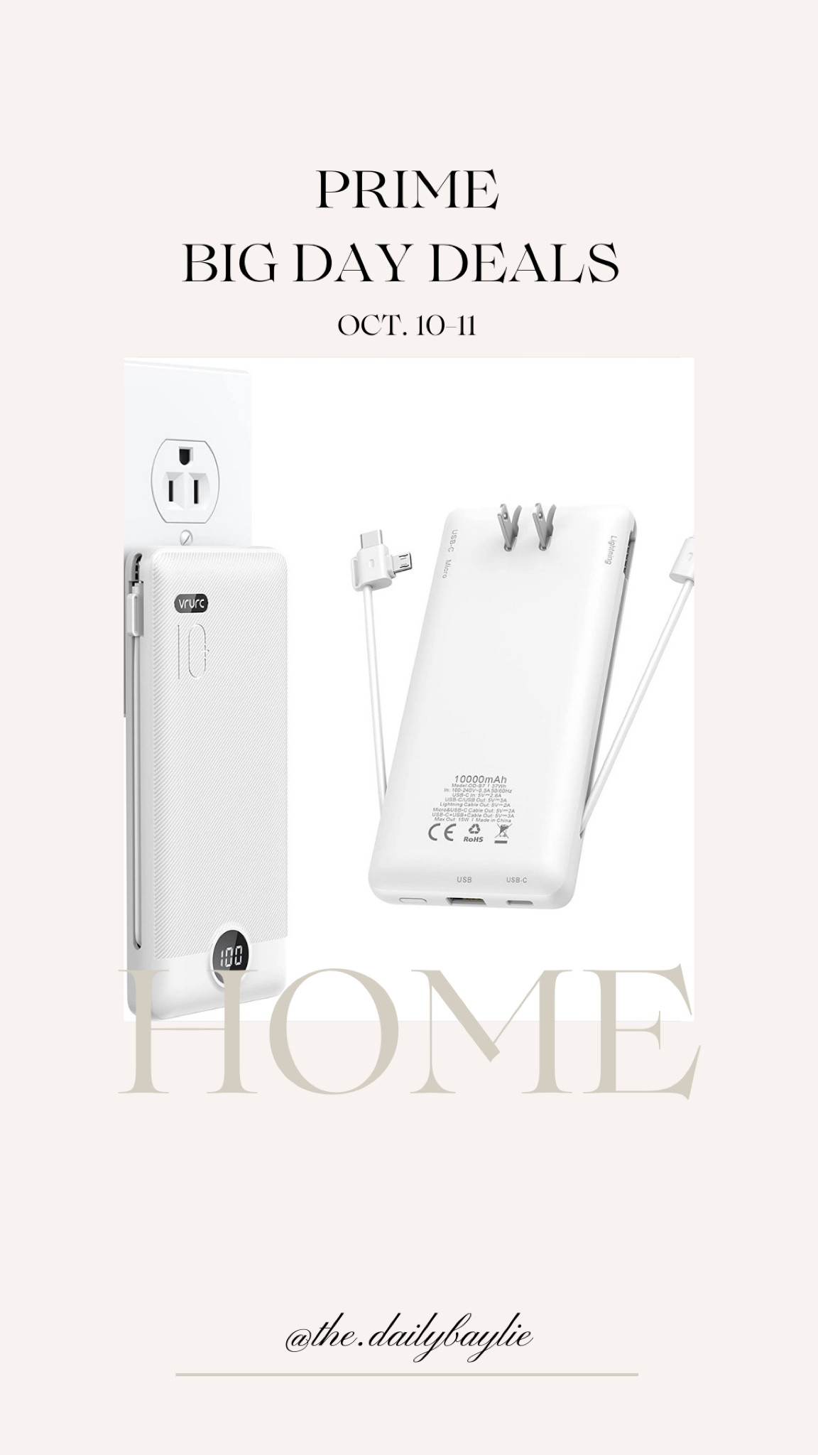 Amazon prime big day deals - the best portable charger in the game!! 
•••

Amazon portable charger, amazon travel essentials, Amazon finds, #amazonportablecharger #amazonfinds #amazontravelessentials #amazontravel 

#LTKxPrime #LTKtravel #LTKsalealert