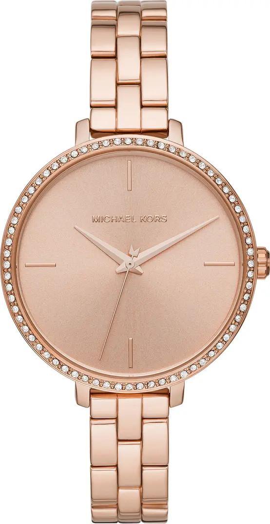 MICHAEL KORS Charley Three-Hand Rose Gold-Tone Stainless Steel Watch, 39mm | Nordstromrack | Nordstrom Rack