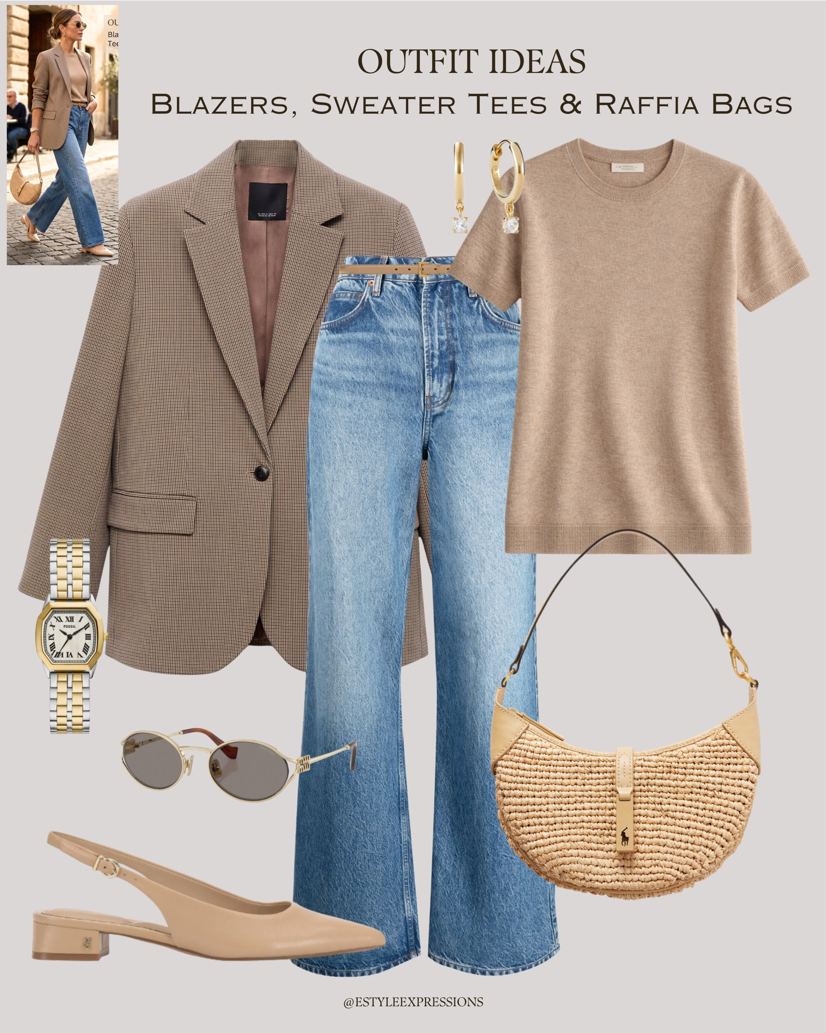 Spring Outfits with Blazers, Sweater Tees & Raffia Bags!✨🌸🌿

#LTKTravel #LTKSpringSale #LTKSeasonal