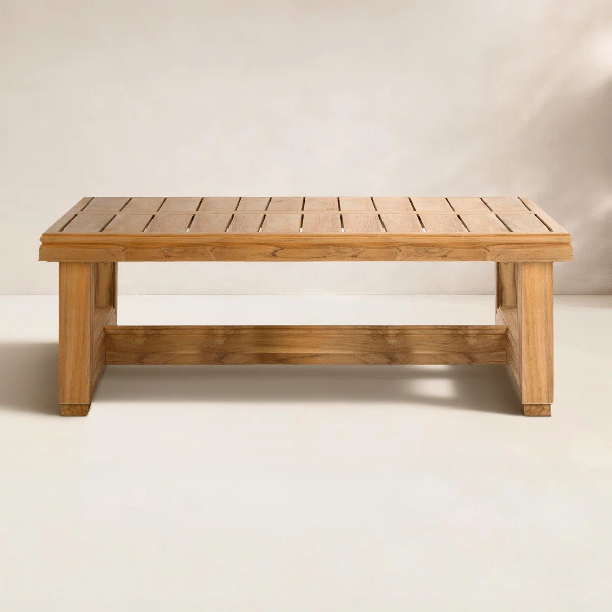 Melrose Rectangular Teak Outdoor Coffee Table , 50'' in. W 30.7'' in. D | Wayfair North America