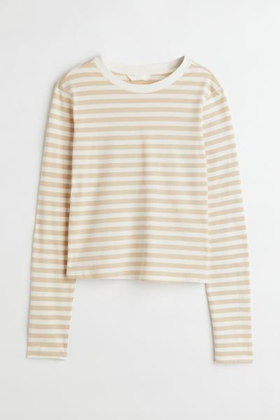 Long-sleeved Cotton Top | H&M (US + CA)