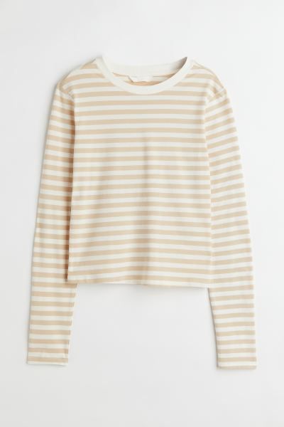 Long-sleeved Cotton Top | H&M (US)